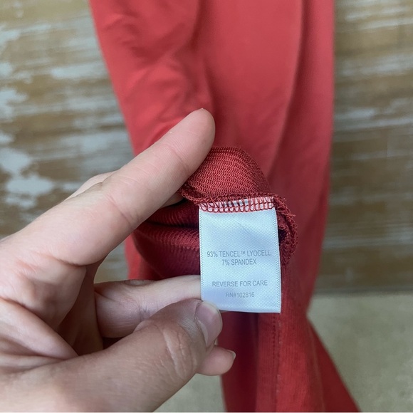 Garnet Hill Easy Knit Layering Dress Rust Orange Stretch Preppy Beachy Womens 6 - Picture 7 of 8